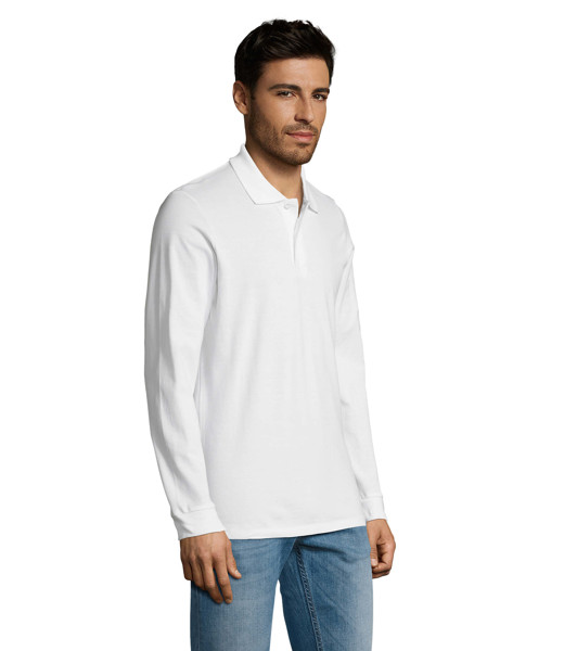 PERFECT MEN LSL POLO 180g Perfect Lsl Men - BiancoXXL