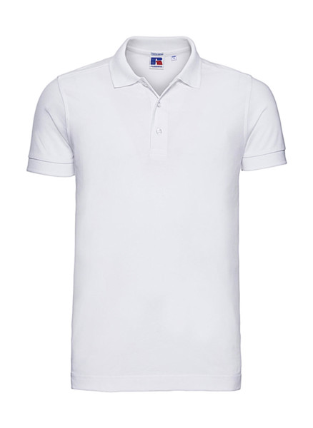 Men's Fitted Stretch Polo - White / 3XL