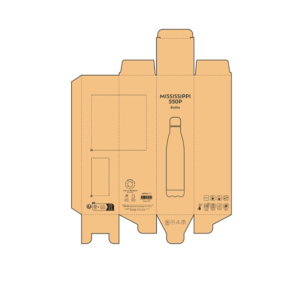 Mississippi 550P Bottle - Strieborná