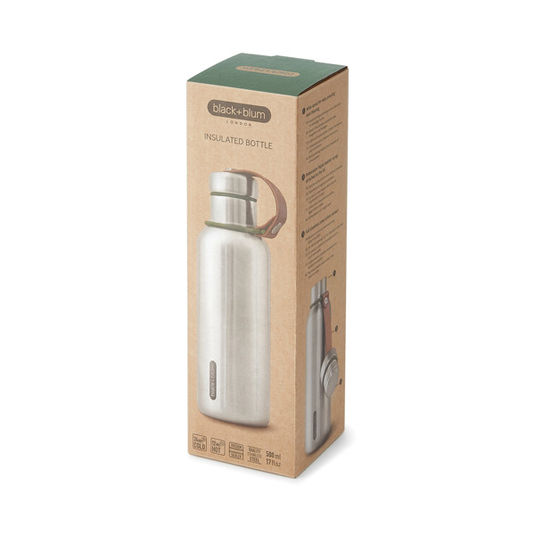 Malá termo láhev na vodu 500ml Black+Blum - Olivově Zelená