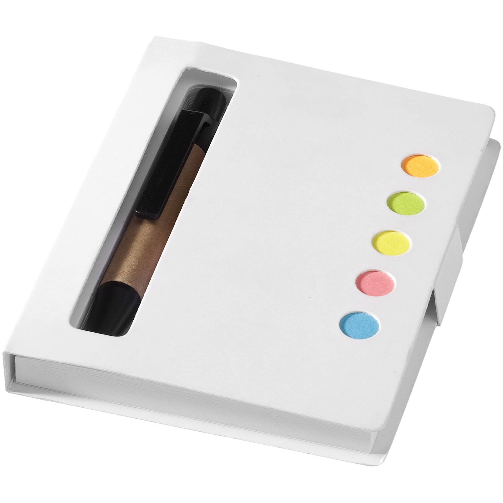Reveal coloured sticky notes booklet with pen - White