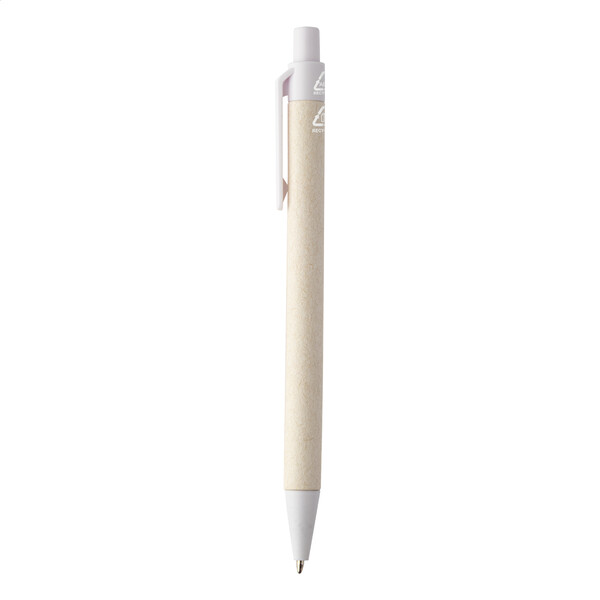 Milk Carton Ballpoint Pen Relact Scrib - White / Natural