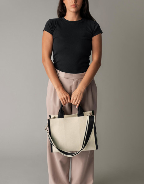 Puerto Medium Tote - Natural / Black / ONE SIZE