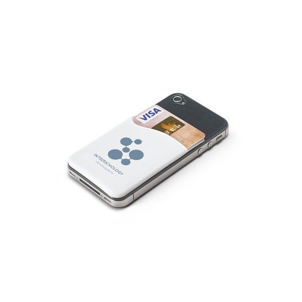 SHELLEY. Silicone smartphone card holder - White