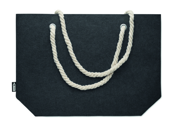 RPET felt beach bag Feltsea - Stone Grey