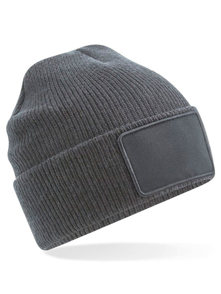 Removable Patch Thinsulate Beanie - Graphite Grey