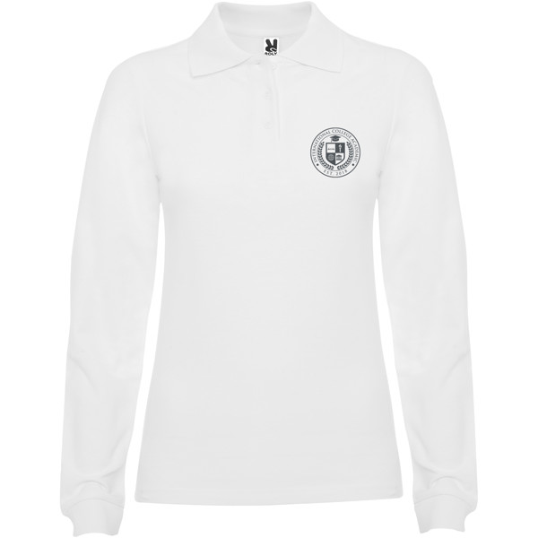 Estrella long sleeve women's polo - White / L