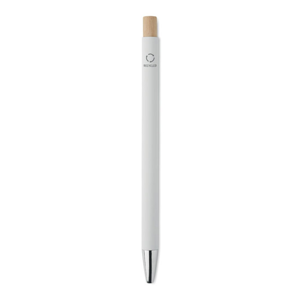 Recycled aluminium ball pen Bergamo - White