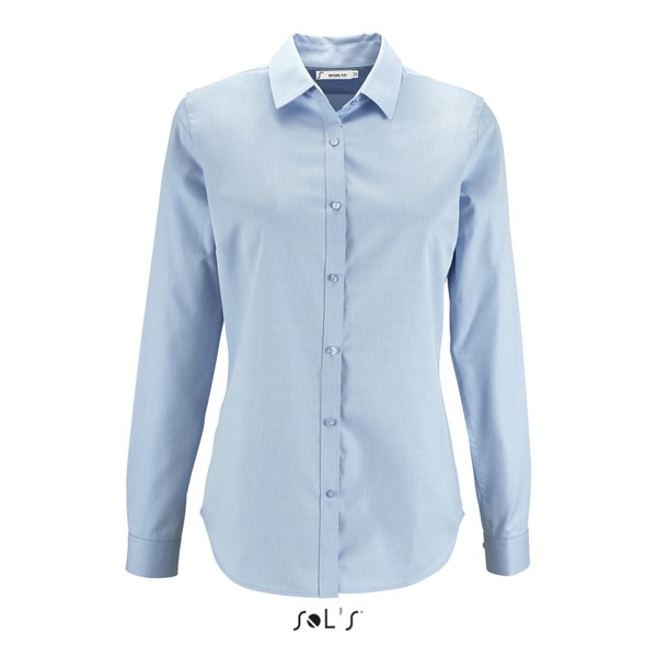 Sol's Brody Women - Herringbone Shirt - Sky Blue / 2XL