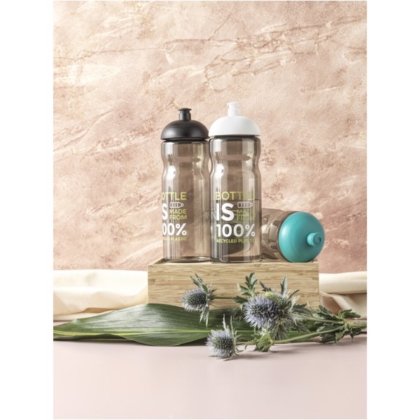 Športová fľaša H2O Eco 650 ml s kupolovitým uzáverom - Uhľová / Jednofarebná čierna