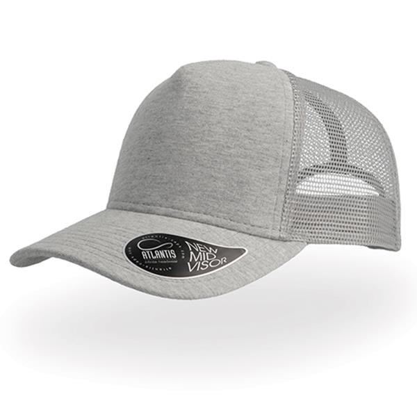 Boné Rapper Jersey, 50% Poliéster/ 50% Algodão - Cinza Claro