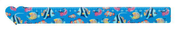 Riglă inimă Couler 30, 30 cm - Alb