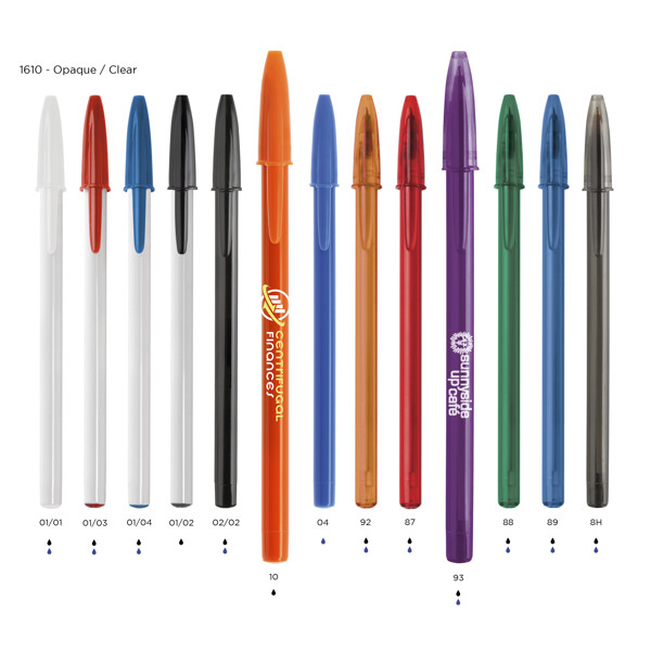 BIC® Style Ballpen - Blanco / Negro / Tinta Negra
