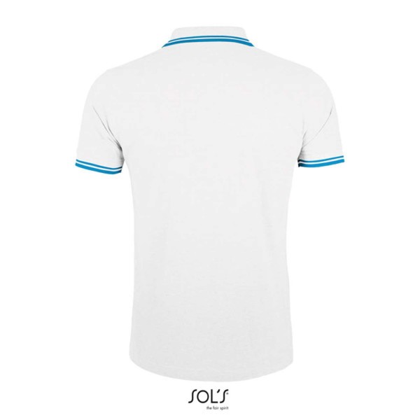 Sol's Pasadena Men - Polo Shirt - White / Aqua / S