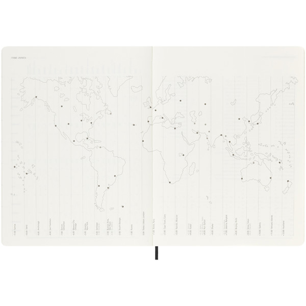 Moleskine soft cover 12 month weekly XL planner - Solid Black