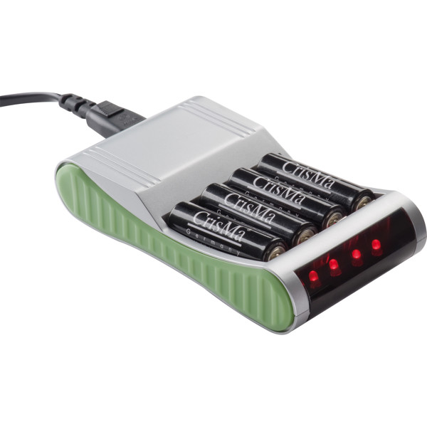 Battery charger CARLO - Silvergrey