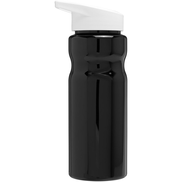 Športová fľaša H2O Base® 650 ml s uzáverom a náustkom - Jednofarebná čierna / Biela