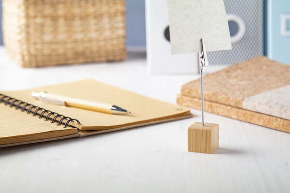 Pince mémo en bambou Bombra