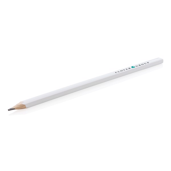 25cm wooden carpenter pencil - White