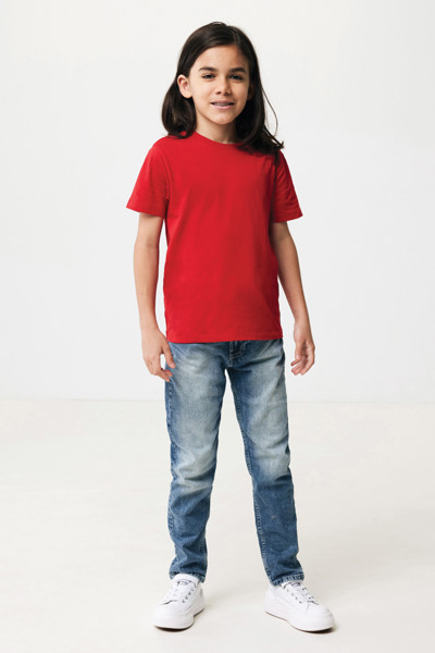 T-shirt pour enfants en coton recyclé IQONIQ Koli - Rouge / 1112