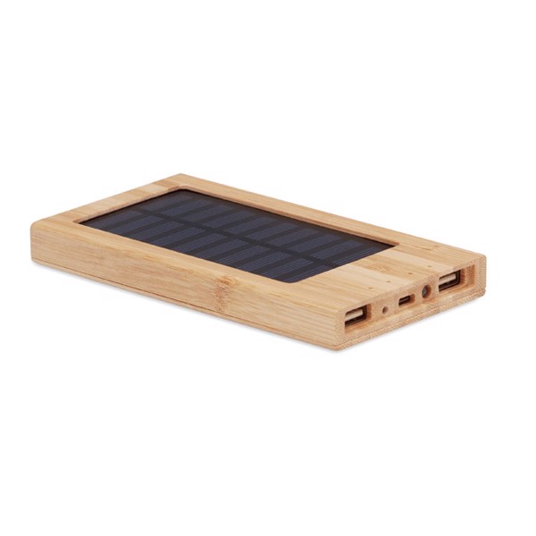 Arena Solar power bank bambus, 4000 mAh