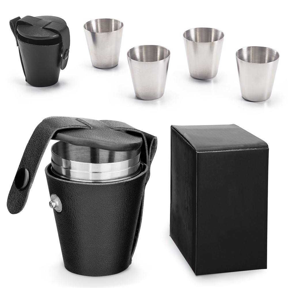 PS - HIMALAYAS. Set of 4 stainless steel cups 25 mL