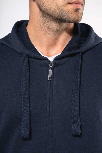 Men's Full Zip Hooded Sweatshirt - Light Royal Blue / M