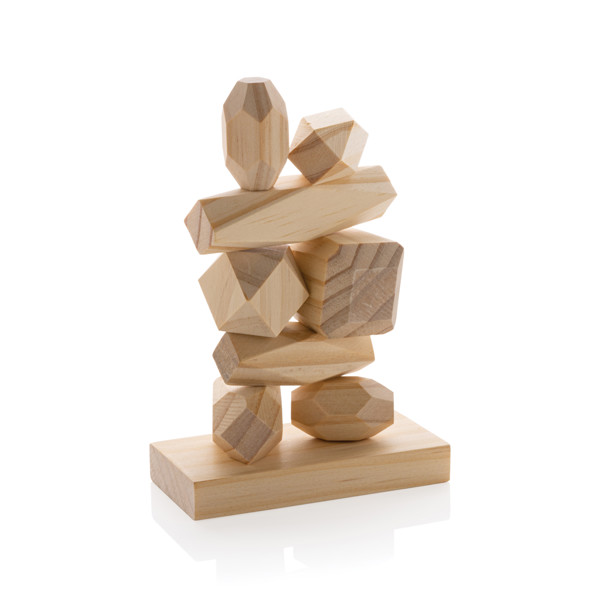 XD - Ukiyo Crios wooden balancing rocks in pouch