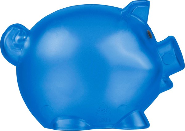 Recycled PS plastic piggy bank Vivi - Red