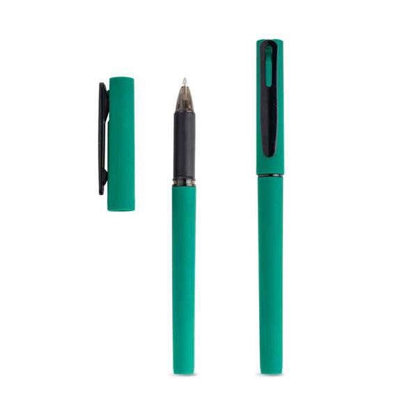 Stylo Roller En Rabs Caoutchouté - Blanche