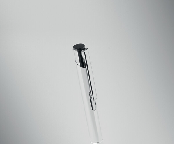 Bern ballpoint pen made of recycled aluminium with blue ink - White