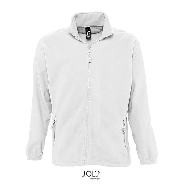 NORTH ZIPPED FLEECE JACKET - White / L