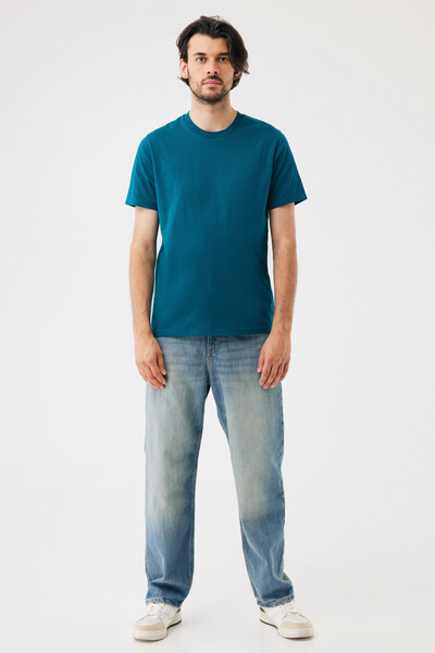 Lehké tričko IQONIQ Sierra z recykl. bavlny - Dark Teal / XS