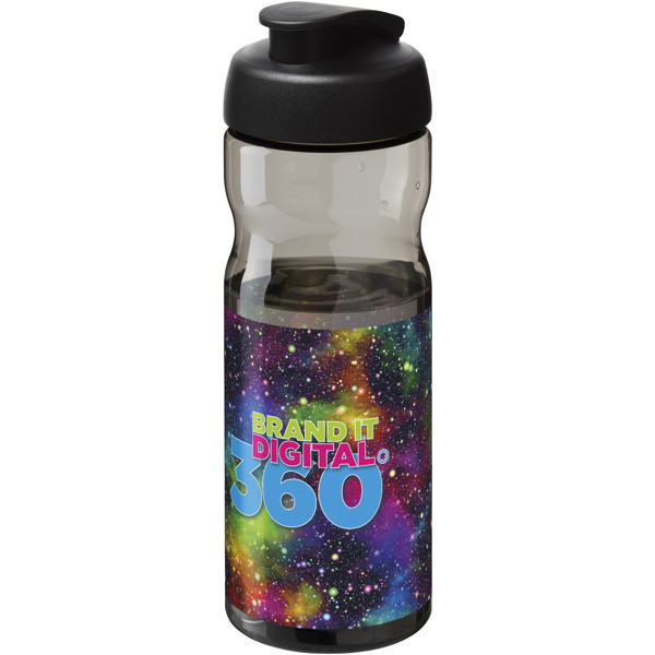 Športová fľaša H2O Active® Base Tritan™ 650 ml s výklopným uzáverom - Uhľová / Jednofarebná čierna