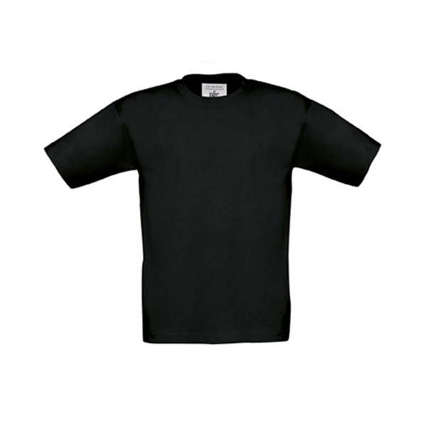T-Shirt B&C Exact 150 Kids - 100% Algodão (Investindo Em Better Cotton) - Preto / 7_8