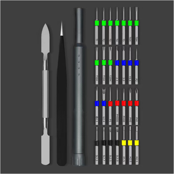 SCX.design T20 30-piece screwdriver and repair set in aluminium case