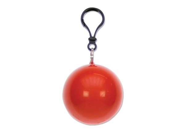 Rain poncho in a ball - Red