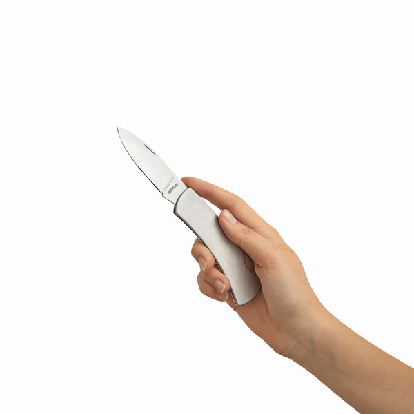 Big stainless steel jackknife METALLIC