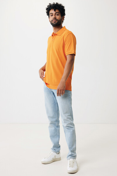 Iqoniq Yosemite recycled cotton pique polo - Orange / L