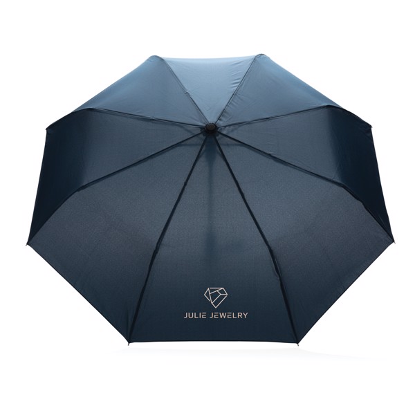 Mini parapluie automatique 21" en rPET 190T Impact AWARE™ - Bleu Marine