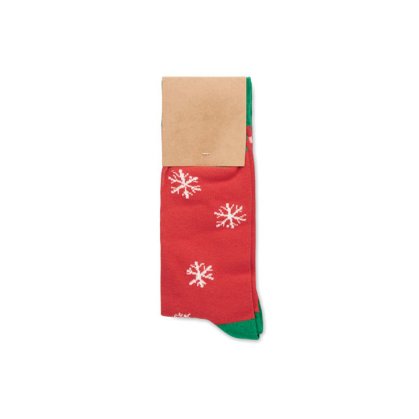 Pair of Christmas socks M Joyful M - Red