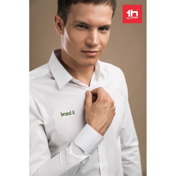 THC PARIS WH. Men's long-sleeved shirt. White - White / XL