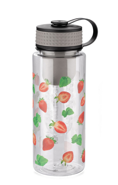 Water bottle with fruit container FRUGT 800 ml - grey