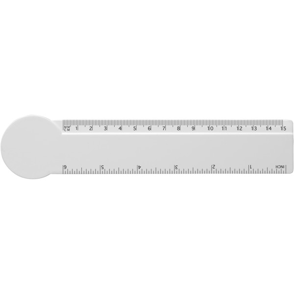 Tait 15 cm circle-shaped recycled plastic ruler