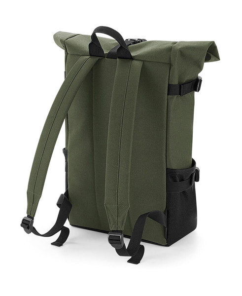 Block Roll-Top Backpack - Black / Black / ONE SIZE
