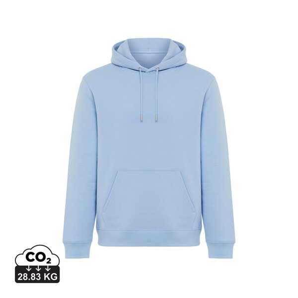 Mikina s kapucí IQONIQ Joshua z recyklované bavlny - Sky Blue / XL
