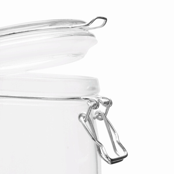 Sklenená nádoba na skladovanie Clicky, objem cca 750 ml