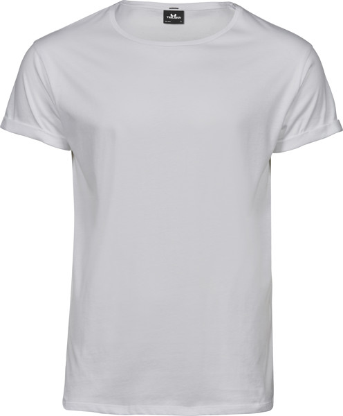 Moška majica z zavihanimi rokavi Tee Jays | TJ 5062 - Bela / S