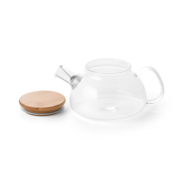 SNEAD. Théière en verre borosilicate 750mL avec couvercle en bambou