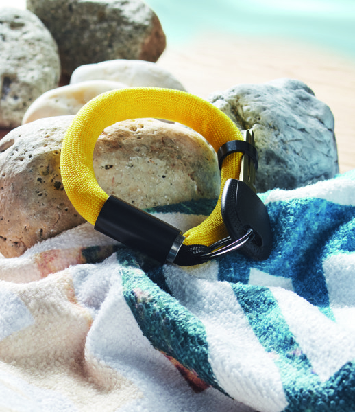 Floating wristband key ring Polly - Yellow